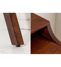 Invicta Interior - przedsprzedaż Biurko Monsoon 100 cm drewno ciemna akacja