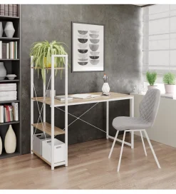 Halmar Biurko NARVIK 120 cm w kolorze biały dąb sonoma