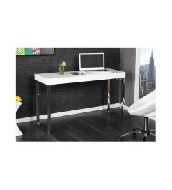 Invicta Interior Biurko White Desk 120 cm białe