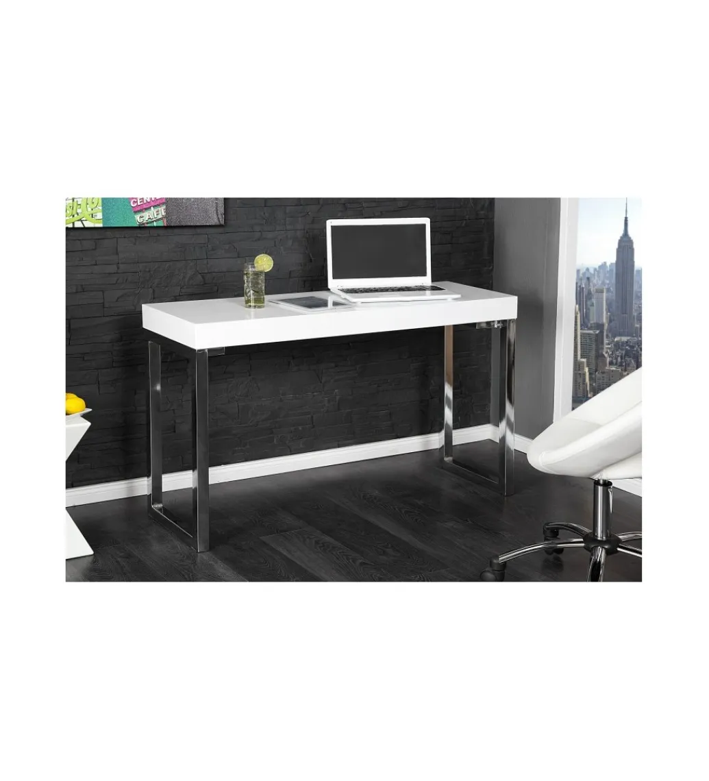Invicta Interior Biurko White Desk 120 cm białe
