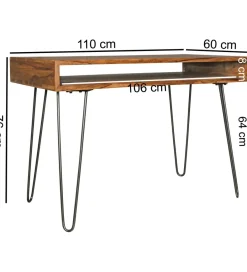 WOHNLING, GERMANY Biurko WOHNLING 110 cm drewno sheesham