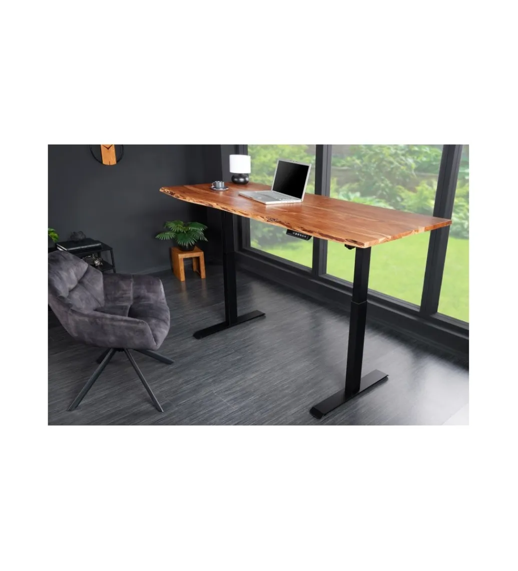 Invicta Interior Biurko z regulowaną wysokością ARKTYKA Mammut 140 cm drewno akacja
