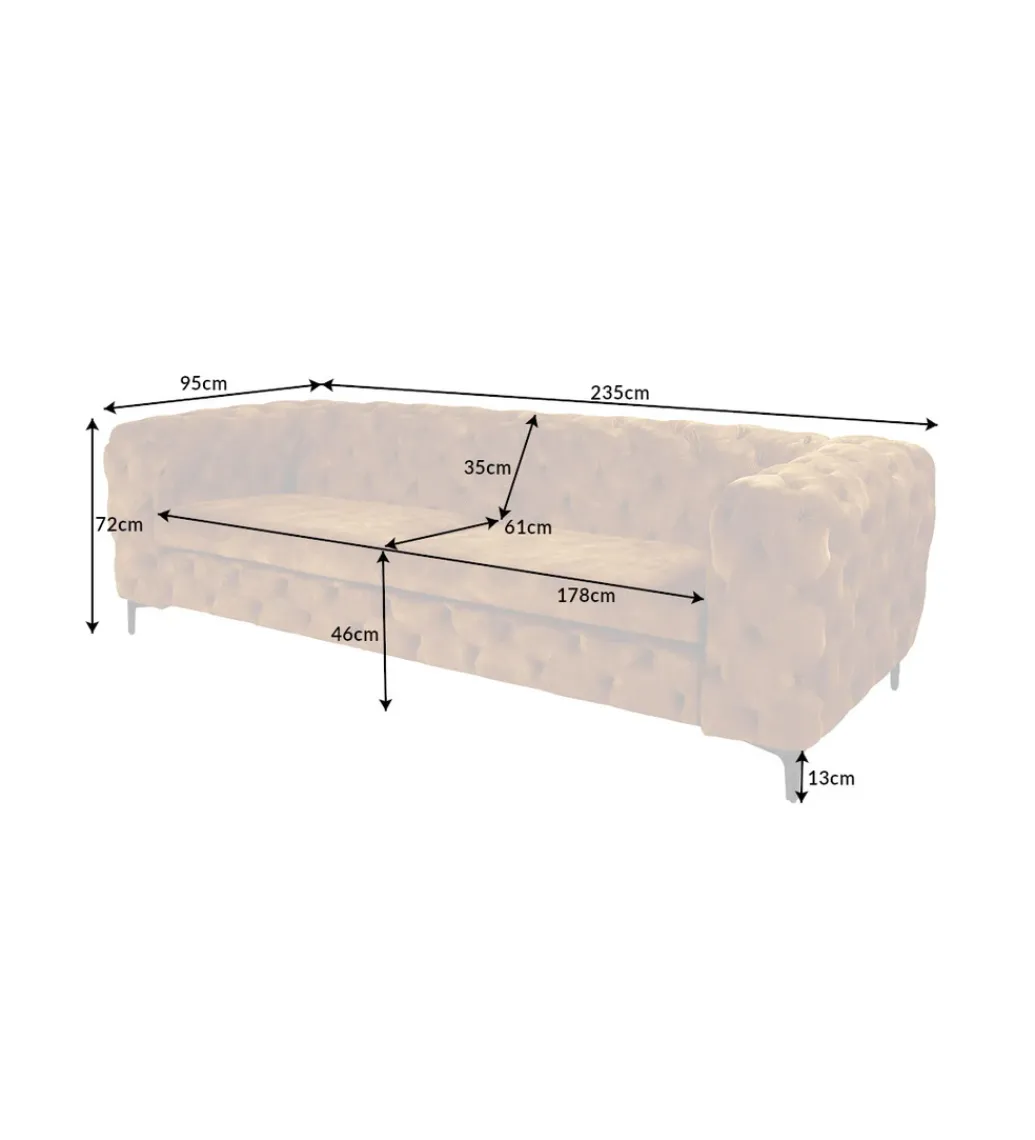 Invicta Interior dokonczyc Sofa POKIN 146 cm Beżowy