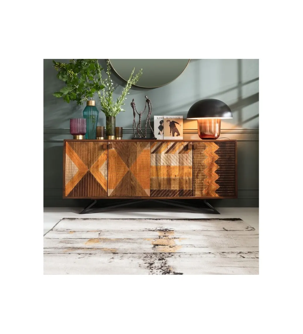 KDesign Dywan Abstract 240 cm x 170 cm szaro -żółty