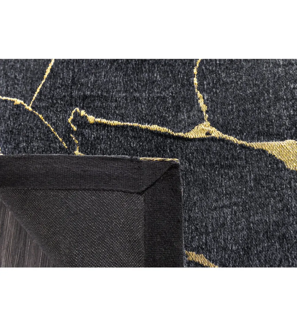 Invicta Interior Dywan MARBLE 160 x 240 cm czarno złoty