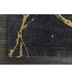 Invicta Interior Dywan MARBLE 160 x 240 cm czarno złoty