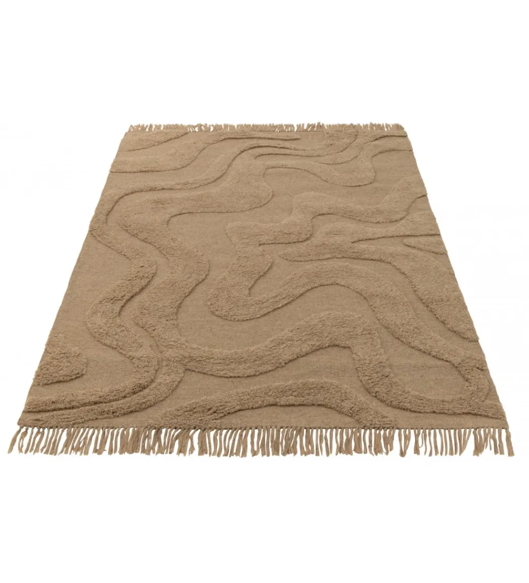 J-Line Dywan Tufted 160 cm x 230 cm beżowy