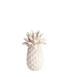 L&L Figurka ANANAS NANASI 31 cm ceramika różowobiały