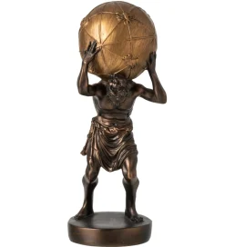 J-Line Figurka BALL HOLDING 42 cm ciemno brązowa złota