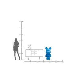KDesign Figurka BEAR 101 cm niebieska