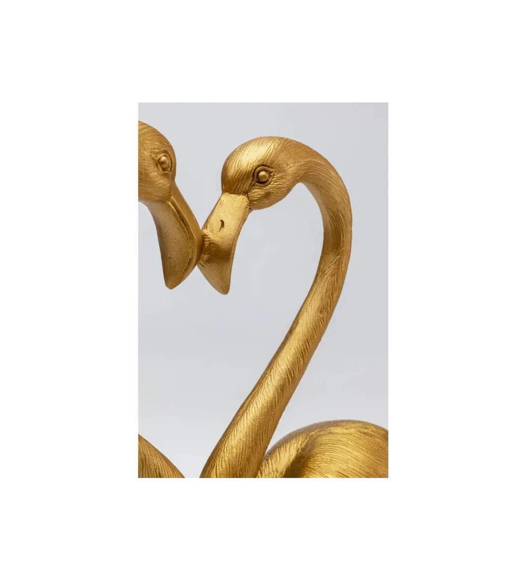 KDesign Figurka Flamingo Love 29 cm złota