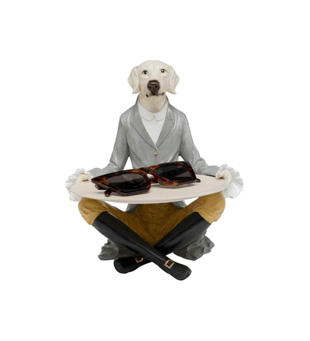 KDesign Figurka GENTLEMAN DOG TRAY 29 cm