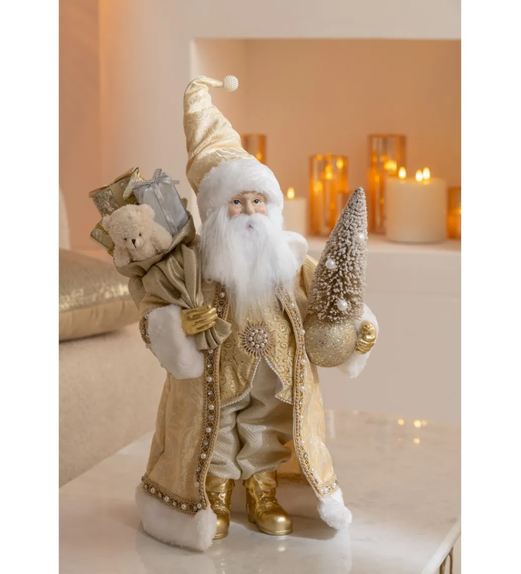 J-Line Figurka SANTA DECO 50 cm złota