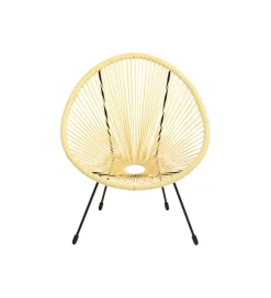 KARE Fotel ACAPULCO 85 cm jasnożółty