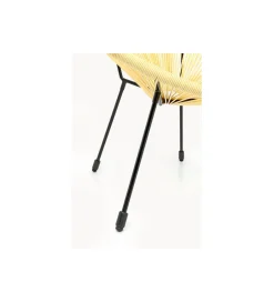KARE Fotel ACAPULCO 85 cm jasnożółty