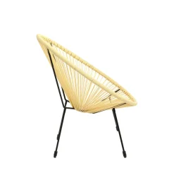 KARE Fotel ACAPULCO 85 cm jasnożółty