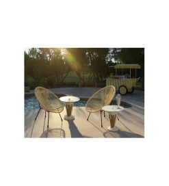 KARE Fotel ACAPULCO 85 cm jasnożółty