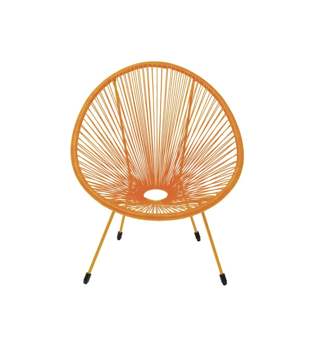 KARE Fotel ACAPULCO 85 cm mono pomarańczowy