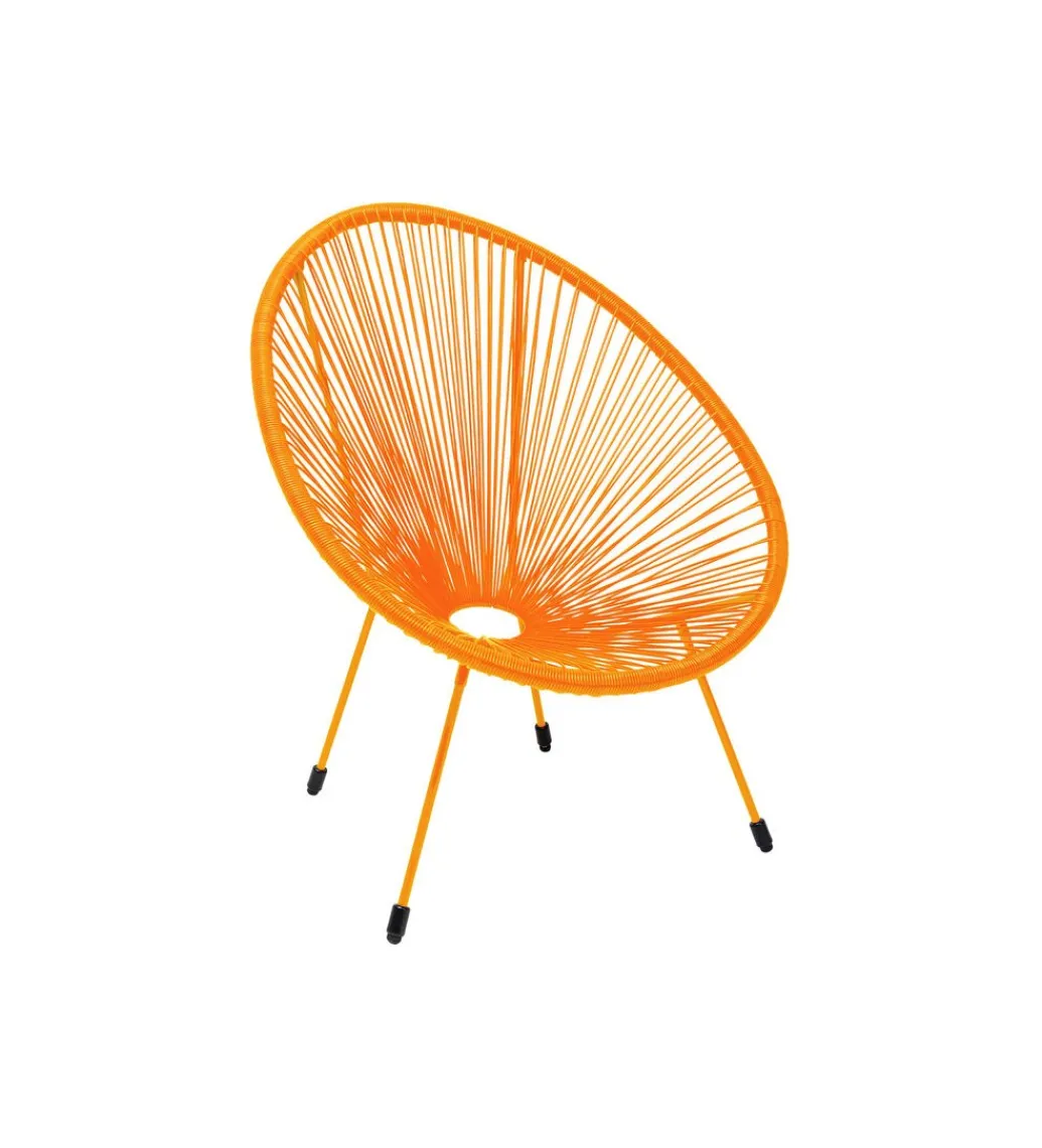 KARE Fotel ACAPULCO 85 cm mono pomarańczowy