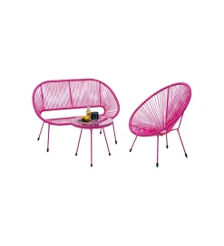 KARE Fotel ACAPULCO 85 cm mono różowy
