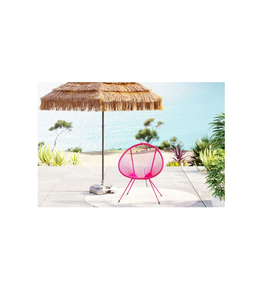 KARE Fotel ACAPULCO 85 cm mono różowy