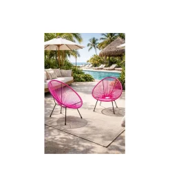 KARE Fotel ACAPULCO 85 cm różowy