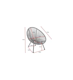 KARE Fotel ACAPULCO 85 cm różowy