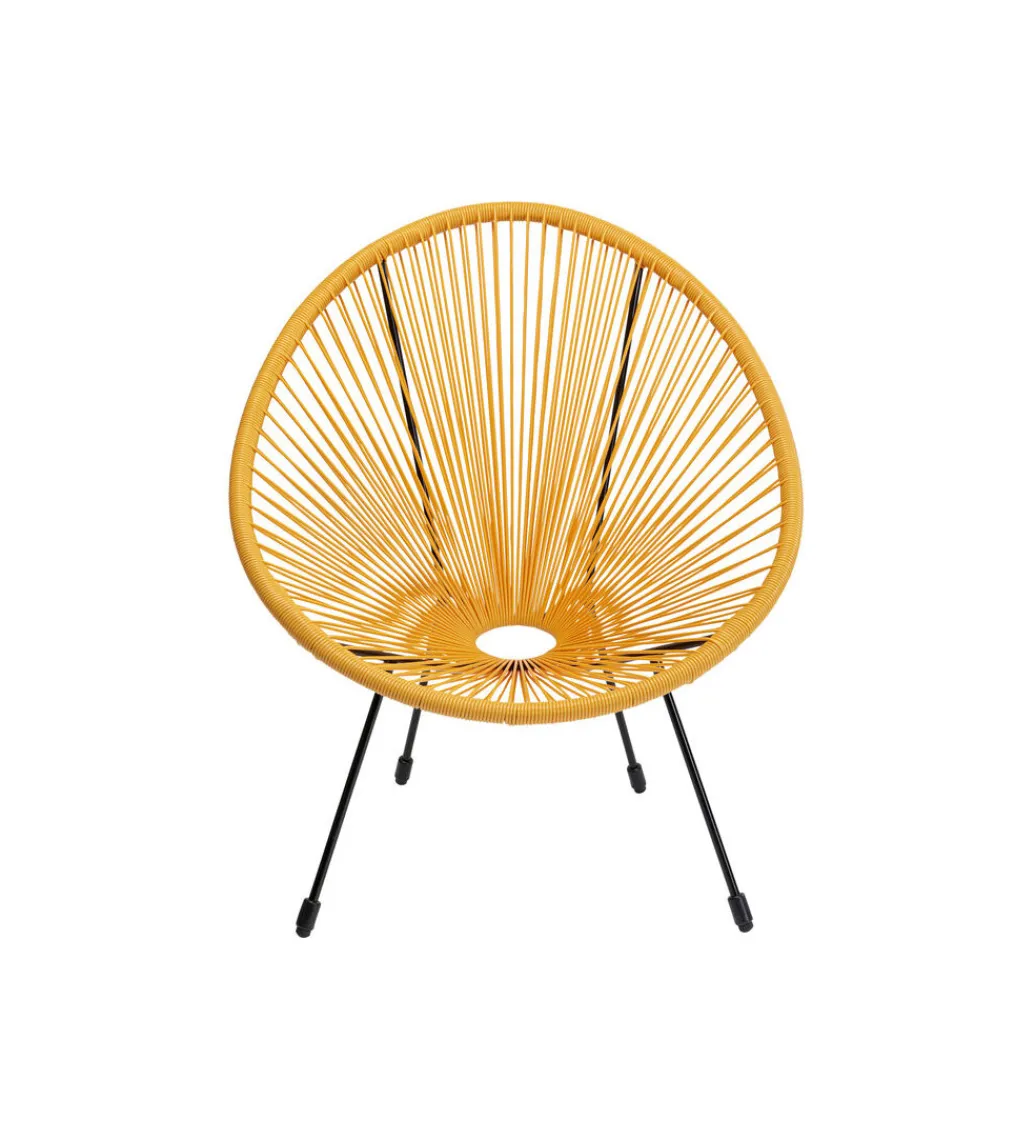 KARE Fotel ACAPULCO 85 cm żółty