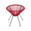 KARE Fotel ACAPULCO 85 cm wiśniowy