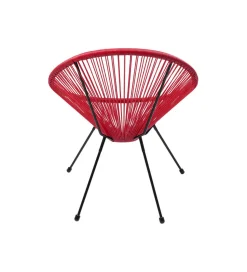 KARE Fotel ACAPULCO 85 cm wiśniowy