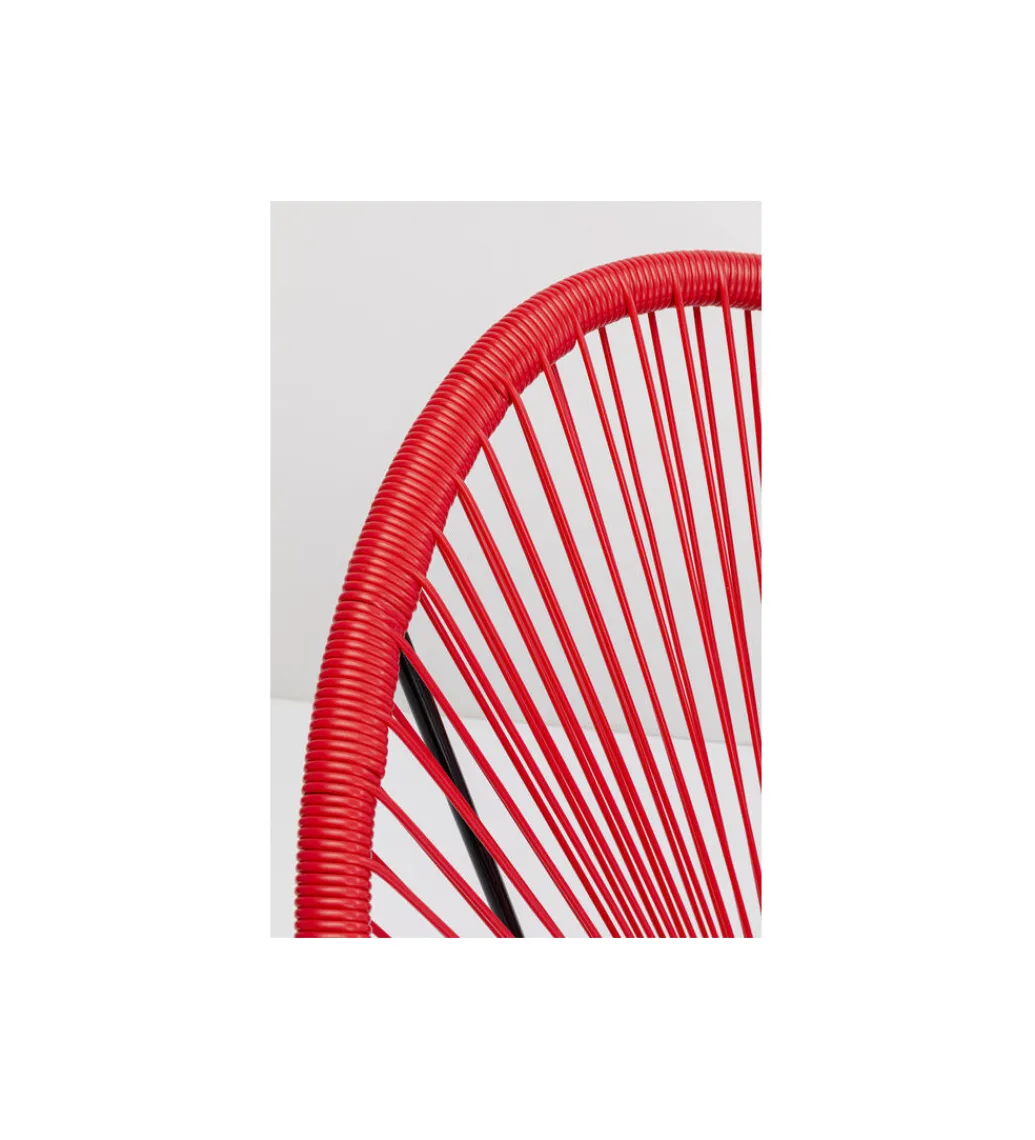 KARE Fotel ACAPULCO 85 cm wiśniowy
