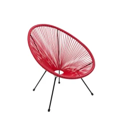 KARE Fotel ACAPULCO 85 cm wiśniowy