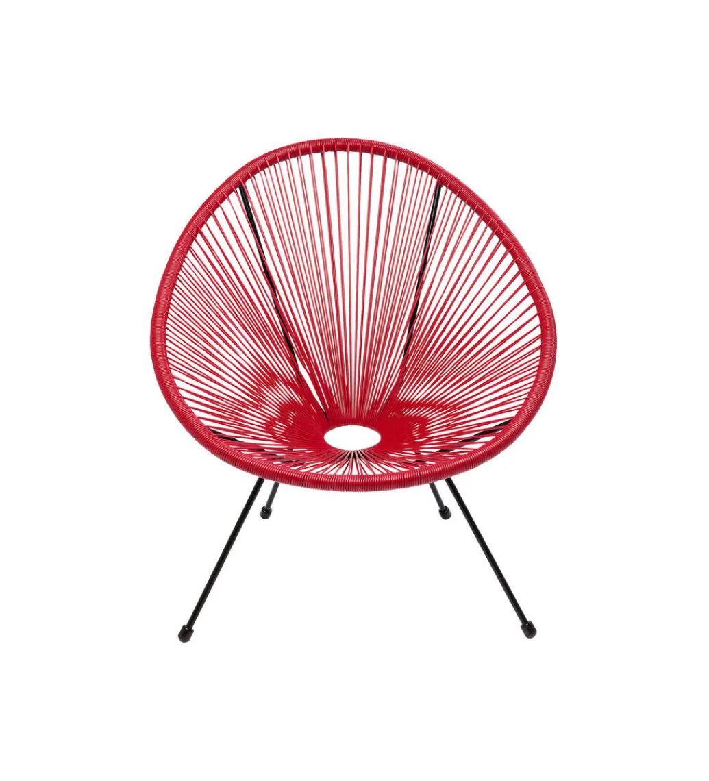 KARE Fotel ACAPULCO 85 cm wiśniowy