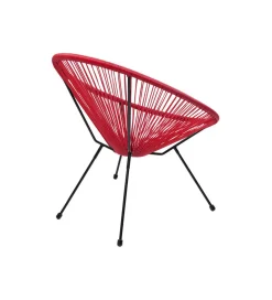KARE Fotel ACAPULCO 85 cm wiśniowy