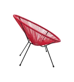 KARE Fotel ACAPULCO 85 cm wiśniowy