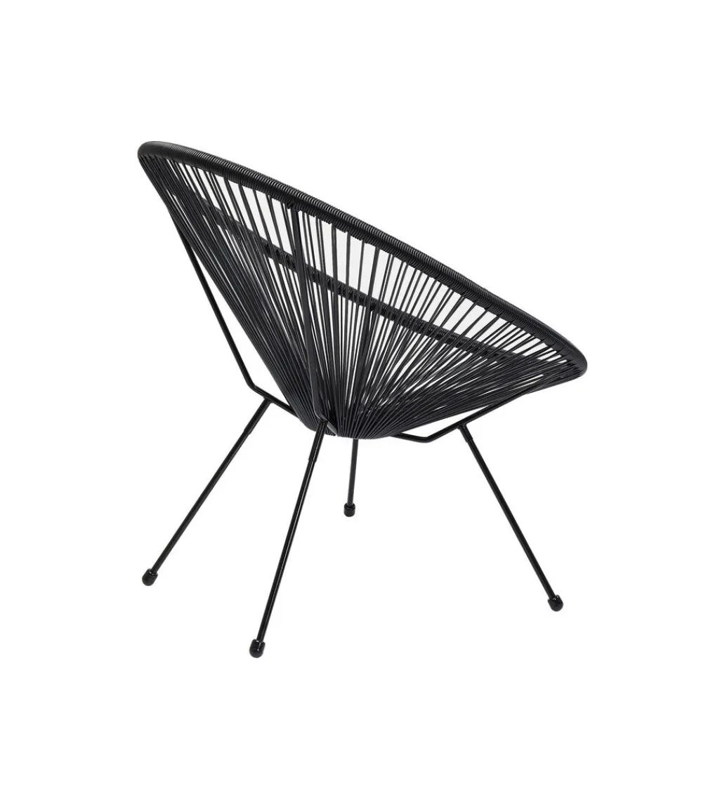 KARE Fotel ACAPULCO MONO 85 cm czarny