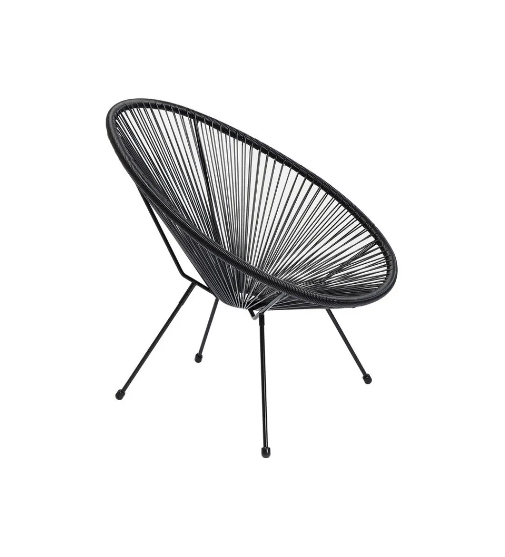 KARE Fotel ACAPULCO MONO 85 cm czarny