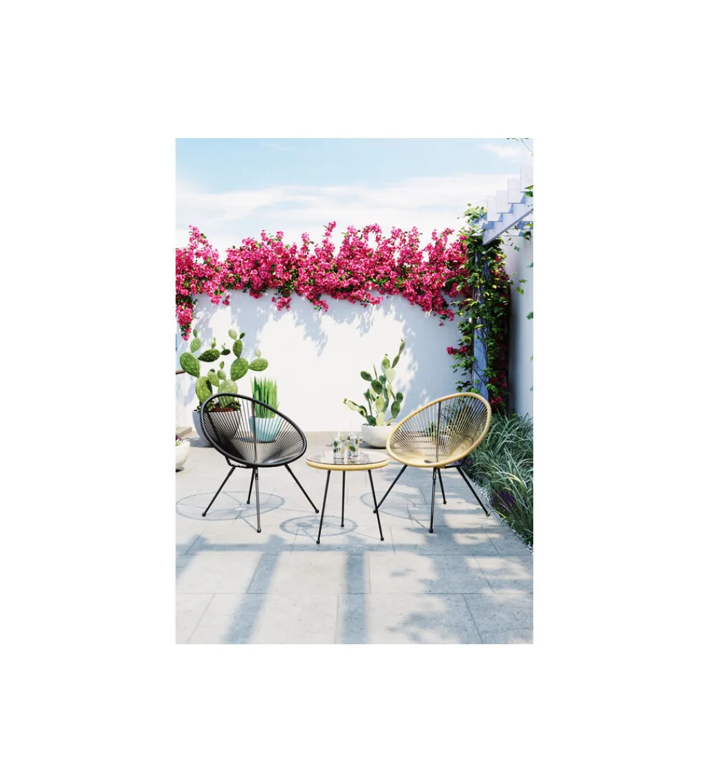 KARE Fotel ACAPULCO MONO 85 cm czarny