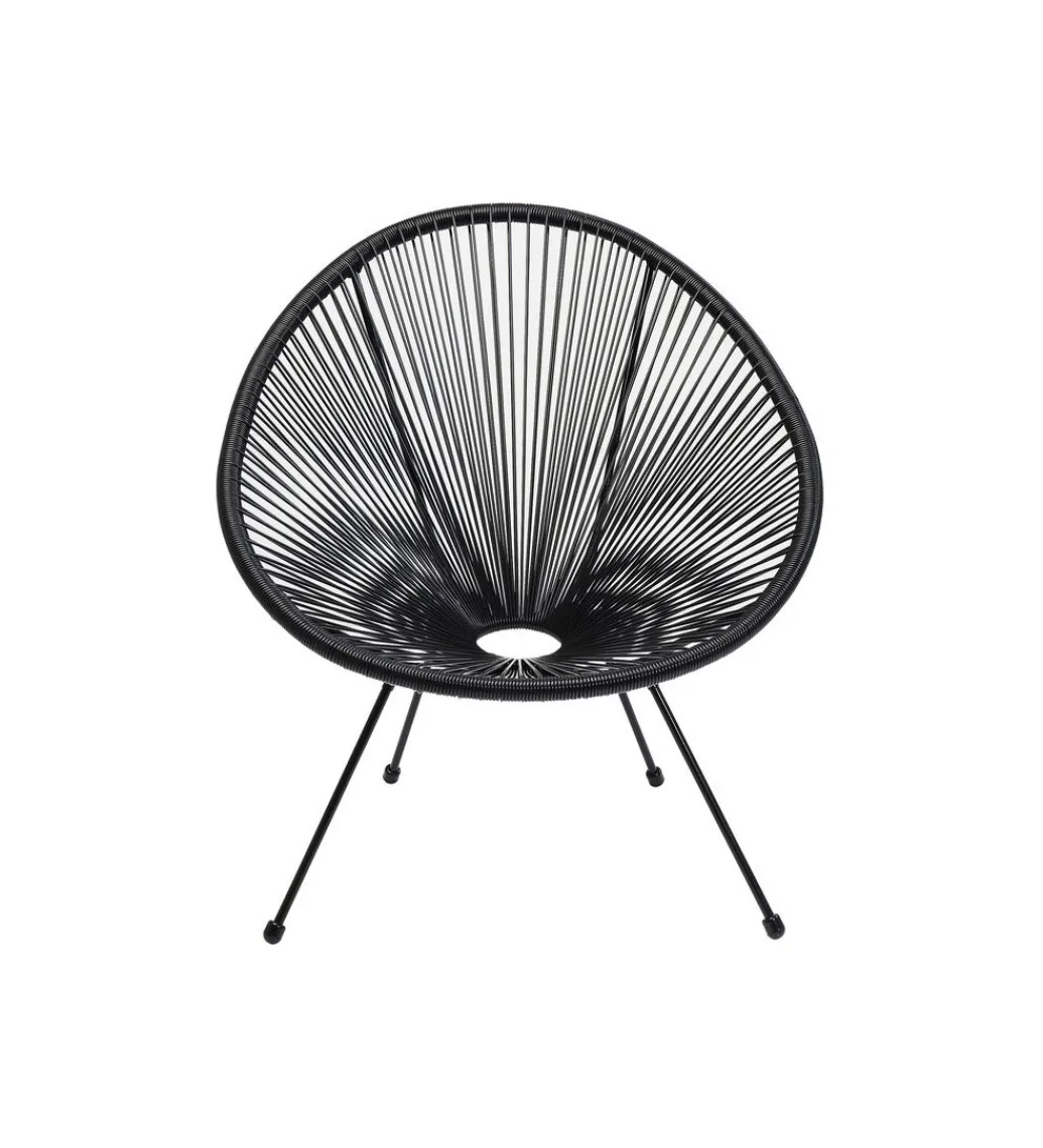 KARE Fotel ACAPULCO MONO 85 cm czarny