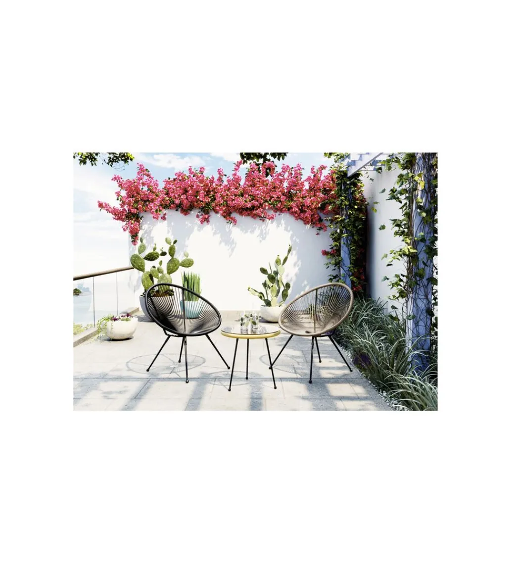 KARE Fotel ACAPULCO MONO 85 cm czarny