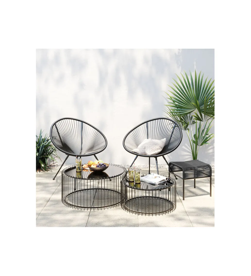 KARE Fotel ACAPULCO MONO 85 cm czarny