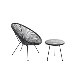 KARE Fotel ACAPULCO MONO 85 cm czarny