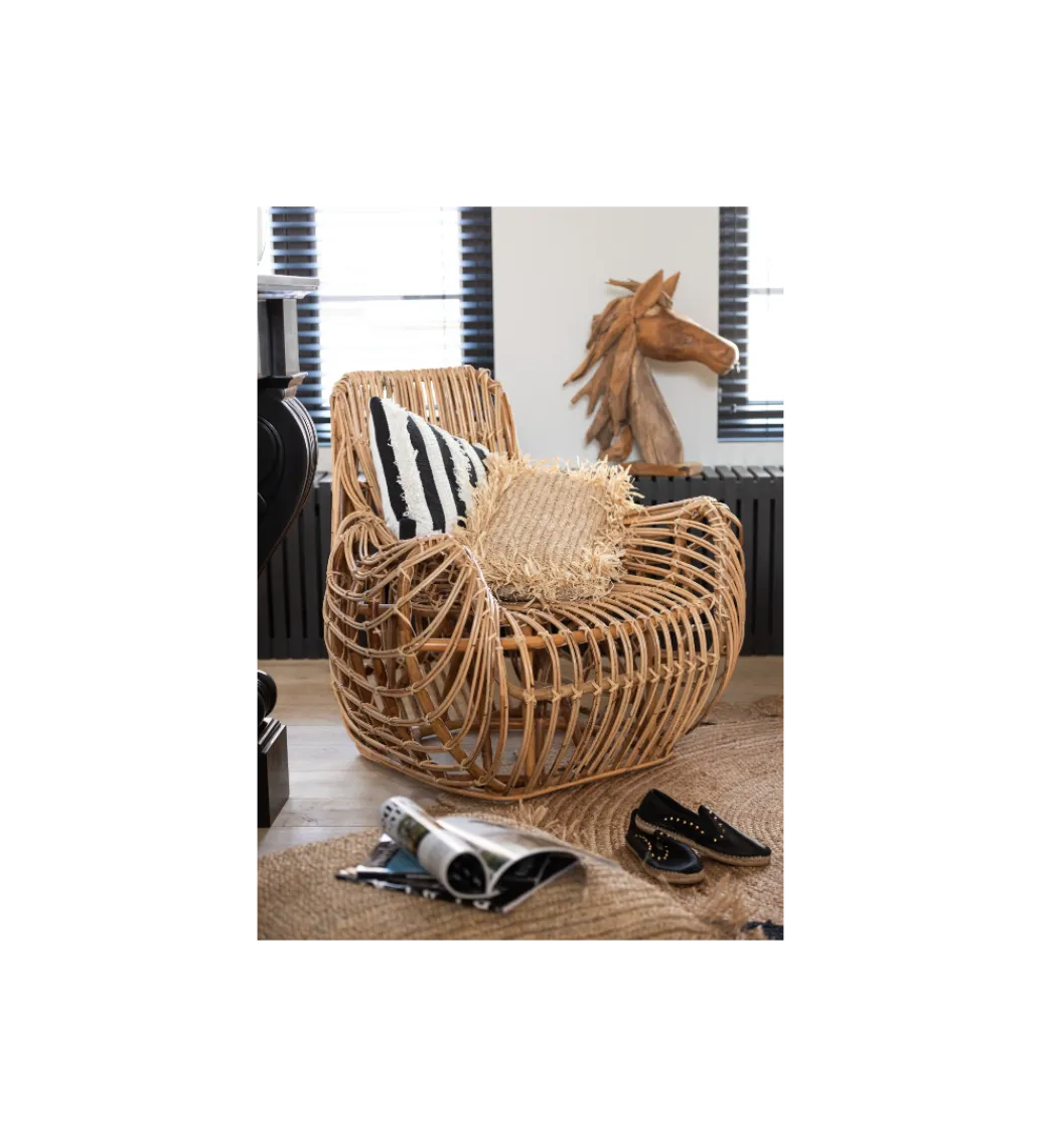 J-Line Fotel Ana Rattan Naturalny