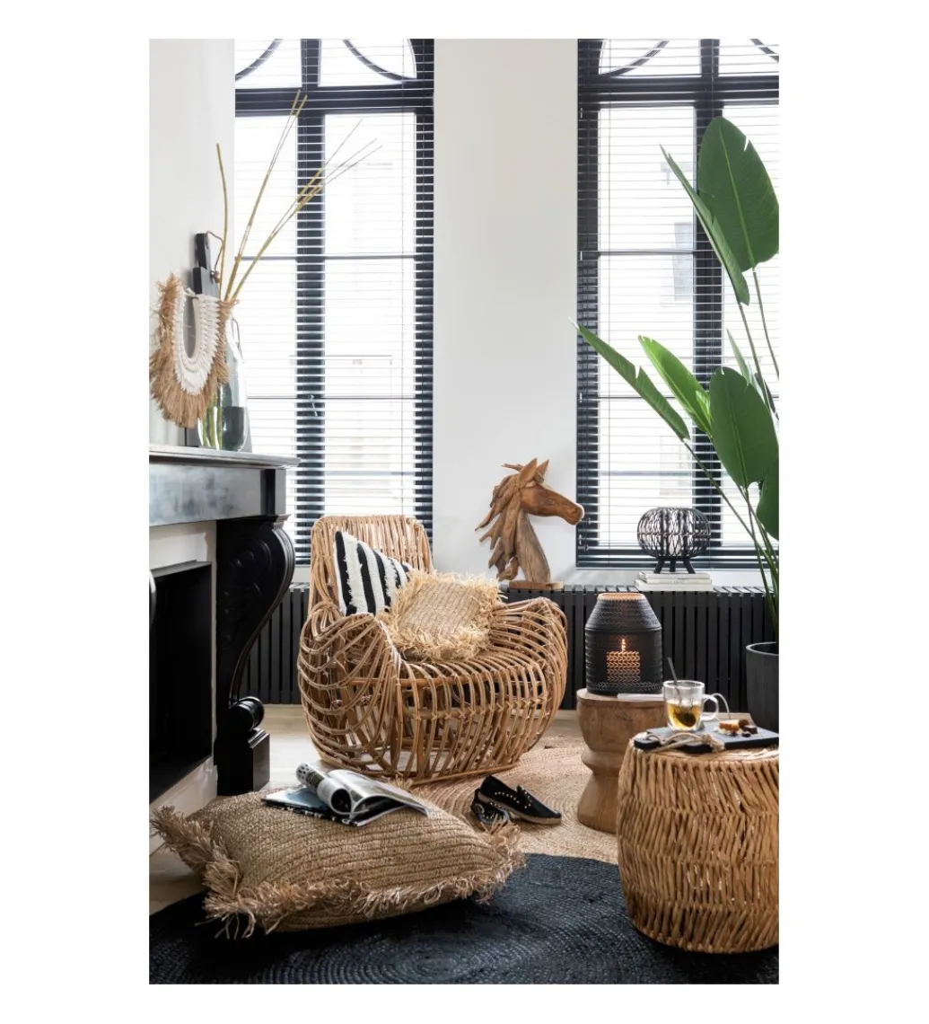 J-Line Fotel Ana Rattan Naturalny