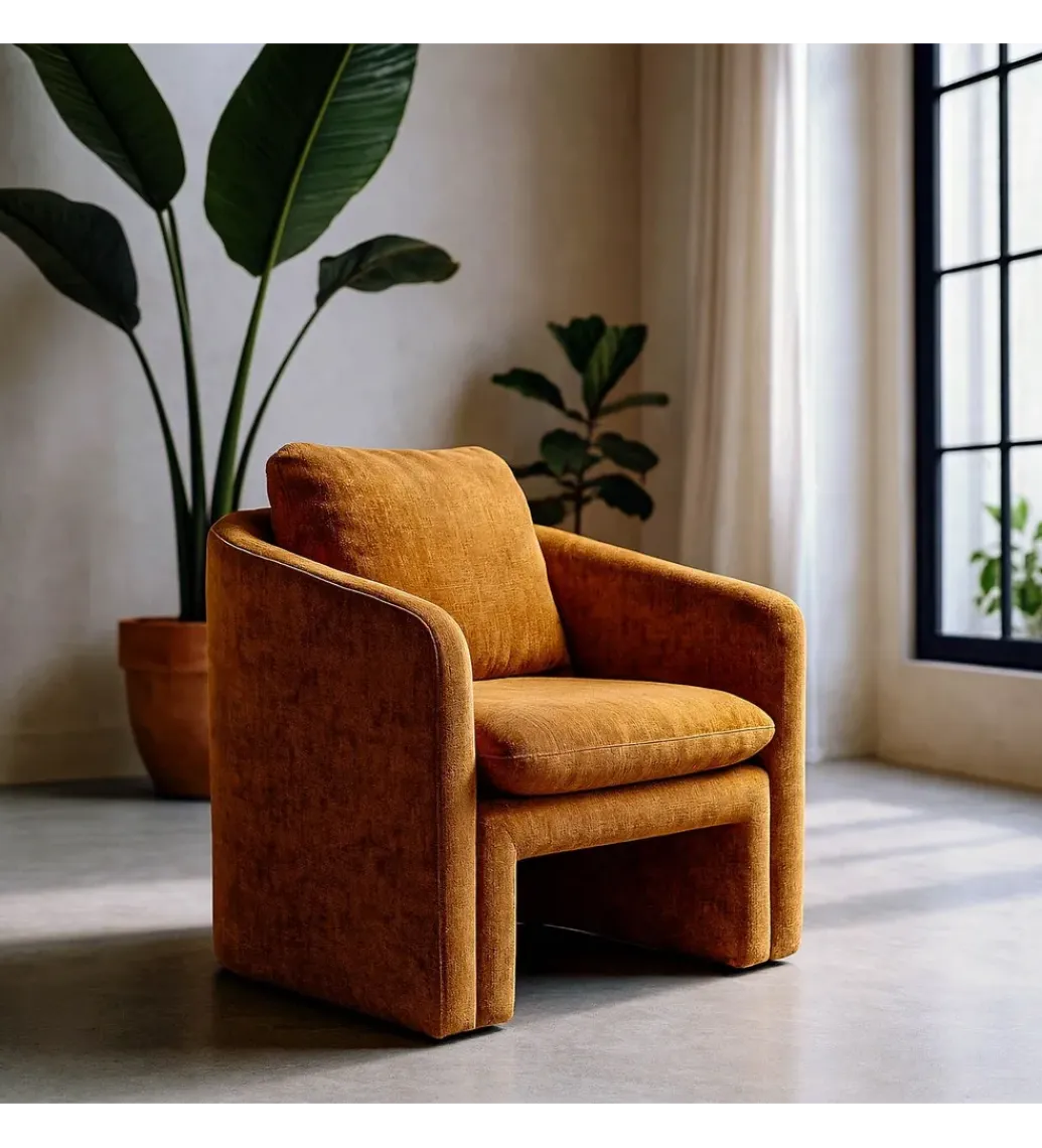 Zona-Design Fotel ATORAM 81 cm ochra