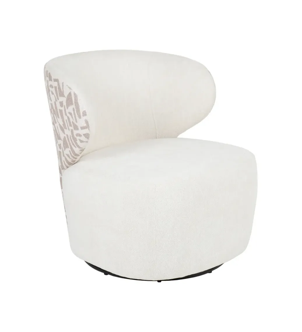 Zona-Design Fotel BITEJIDO 74 cm kremowo beżowy