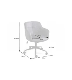 Invicta Interior Fotel biurowy Edmonton ciemnoszary