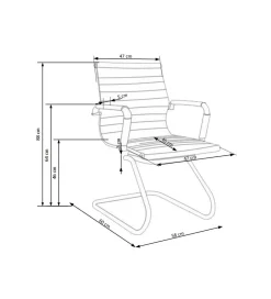 Halmar Fotel biurowy PRESTIGE SKID czarny