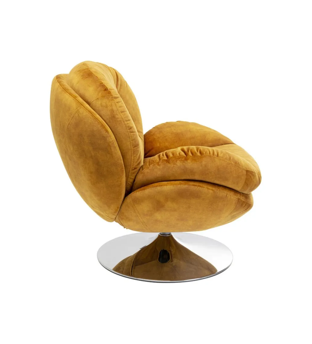 KARE Fotel COSY 86 cm bursztynowy