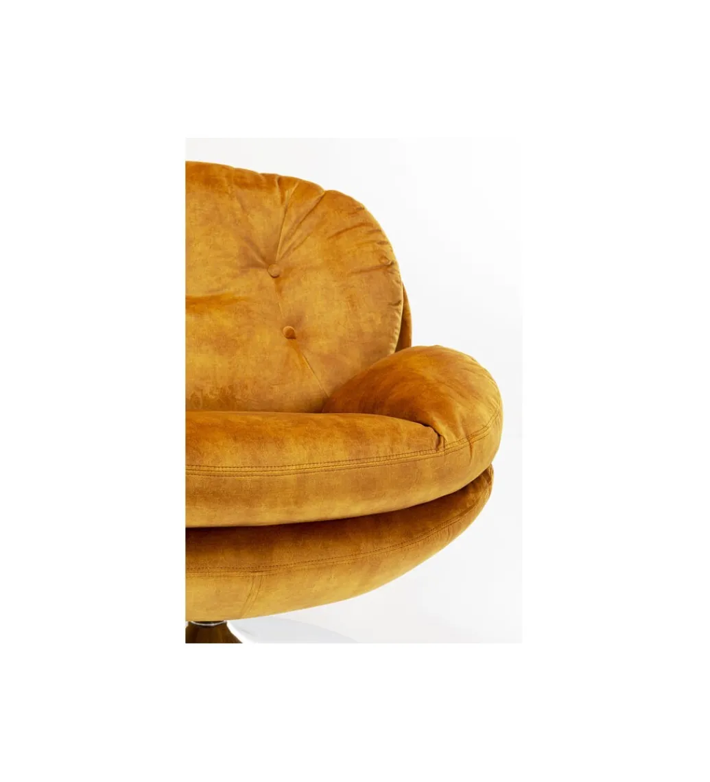 KARE Fotel COSY 86 cm bursztynowy